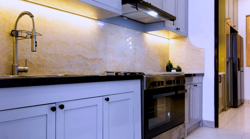 Jasa Interior Dapur yang Menghadirkan Kelembutan Oleh Arcade Living Tangerang Selatan